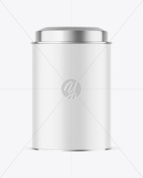 Matte Tea Tin Can Mockup