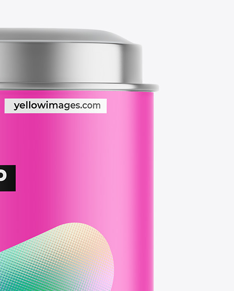 Matte Tea Tin Can Mockup