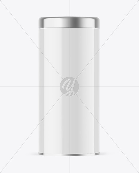 Glossy Tea Tin Can Mockup