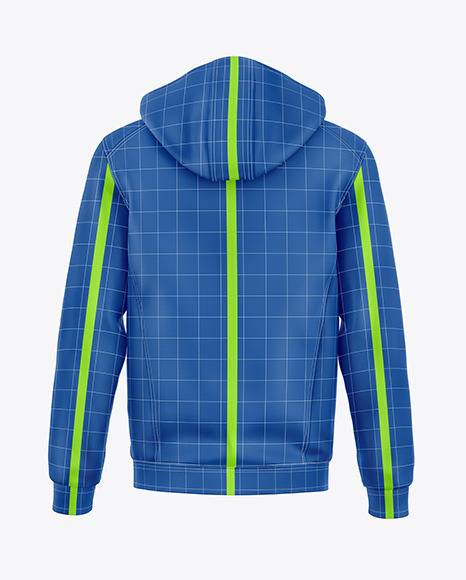 Softshell Zipped Hoodie Mockup - Back View