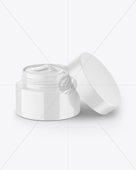 Glossy Cream Jar Mockup