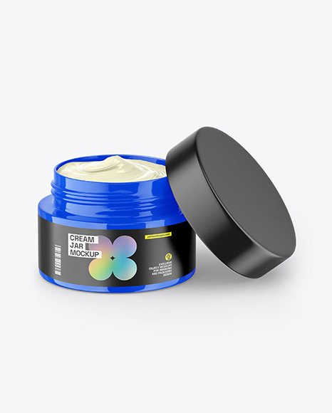 Glossy Cream Jar Mockup