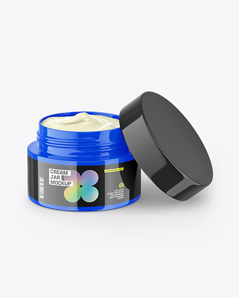 Glossy Cream Jar Mockup