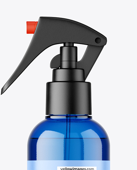 Blue Trigger Spray Bottle Mockup