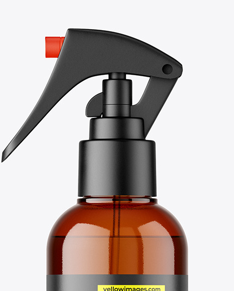 Amber Trigger Spray Bottle Mockup