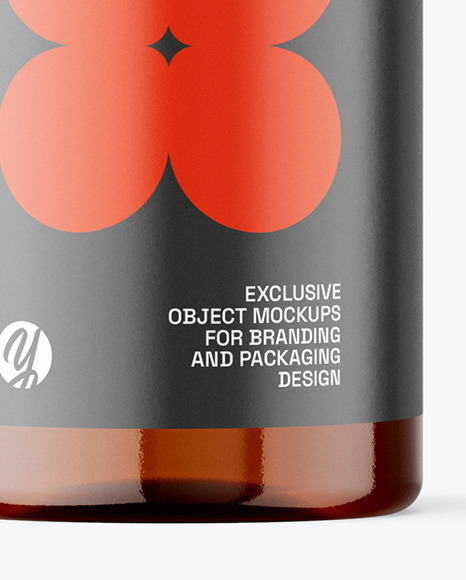 Amber Trigger Spray Bottle Mockup