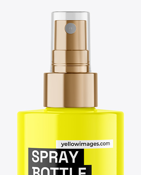 Glossy Spray Bottle Mockup Glossy Spray Bottle Mockup
