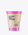 Glossy Plastic Cup w/ Transparent Cap Mockup