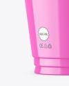 Glossy Plastic Cup w/ Transparent Cap Mockup