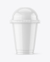 Glossy Plastic Cup Mockup