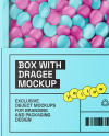 Carton Box With Dragee Mockup