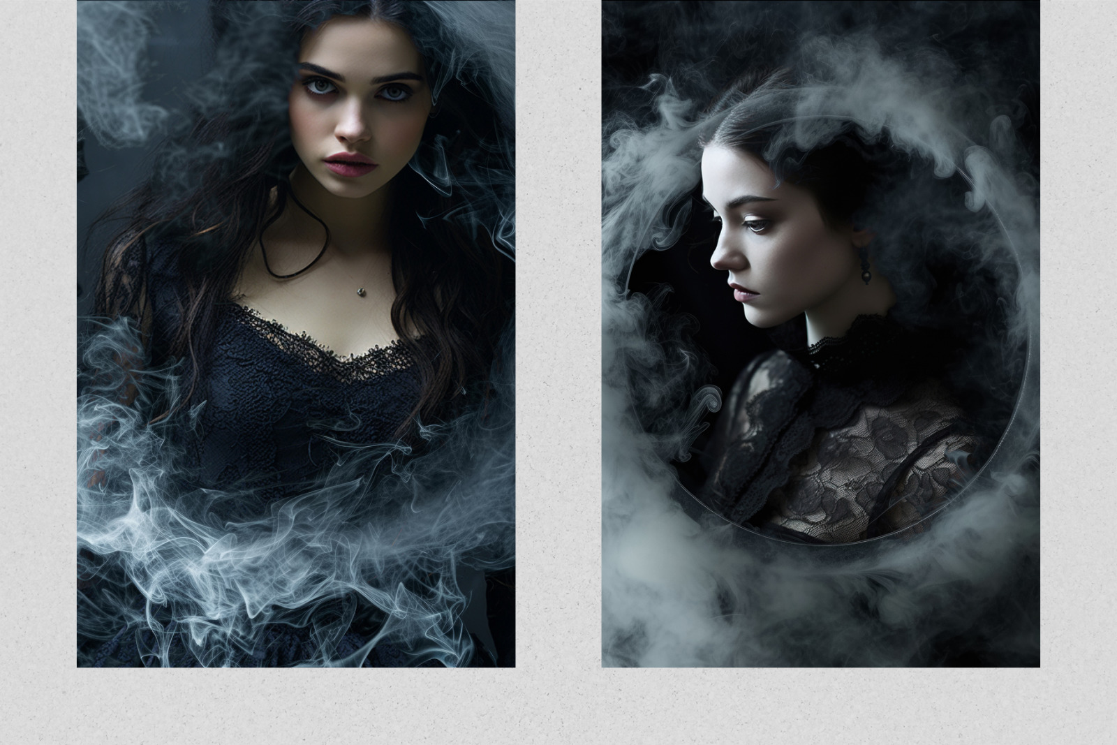 20 Smoke Round Frames Photo Overlays