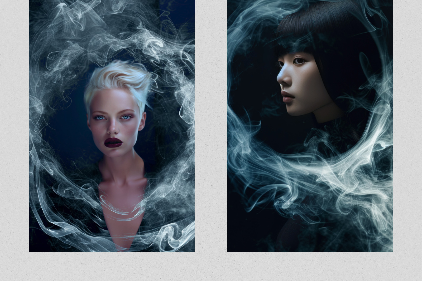 20 Smoke Round Frames Photo Overlays