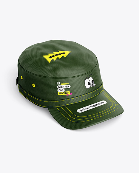 Field Cap Mockup - Half Side View