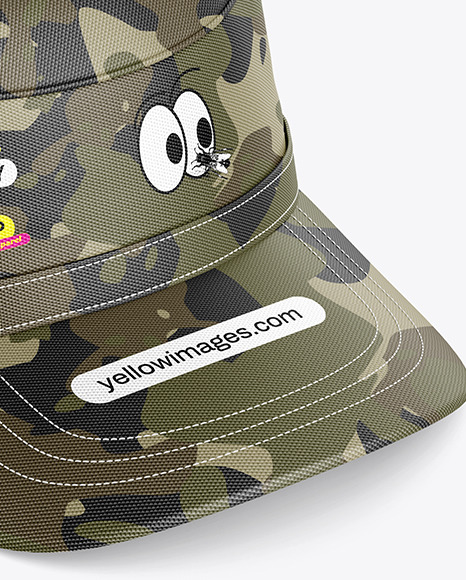 Field Cap Mockup - Half Side View