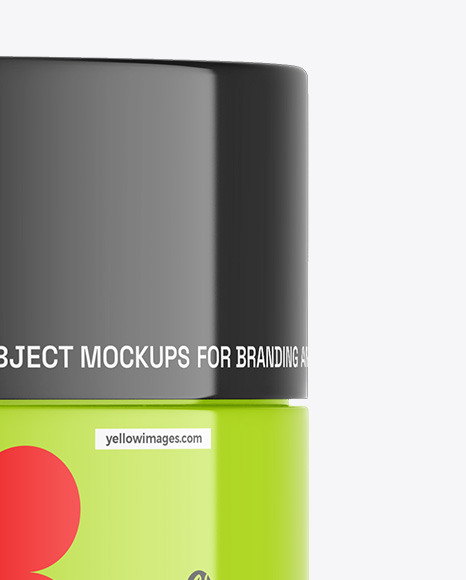 Glossy Cosmetic Jar Mockup