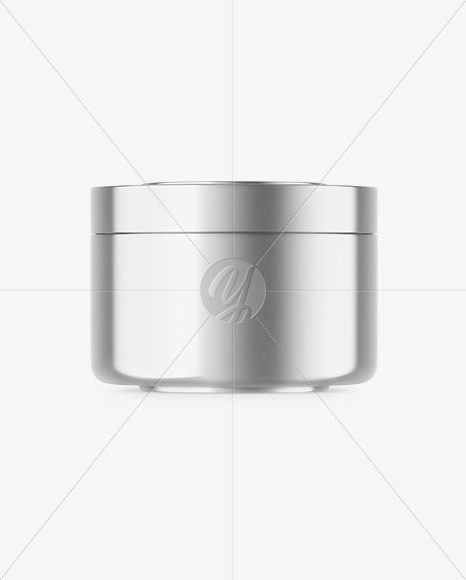 Metallic Cosmetic Jar Mockup