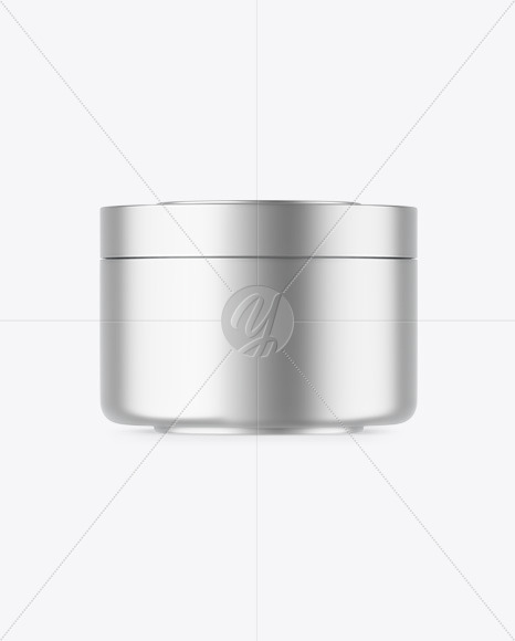 Matte Metallic Cosmetic Jar Mockup