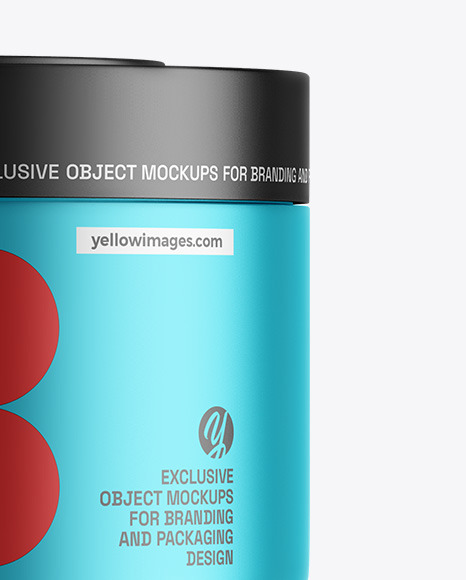 Matte Metallic Cosmetic Jar Mockup