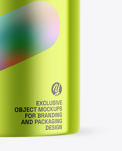 Metallic Tea Tin Can Mockup