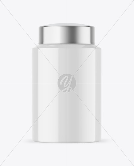 Glossy Tea Tin Can Mockup