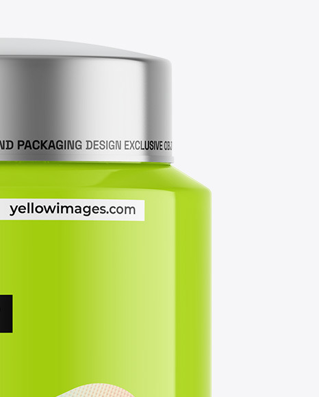 Glossy Tea Tin Can Mockup