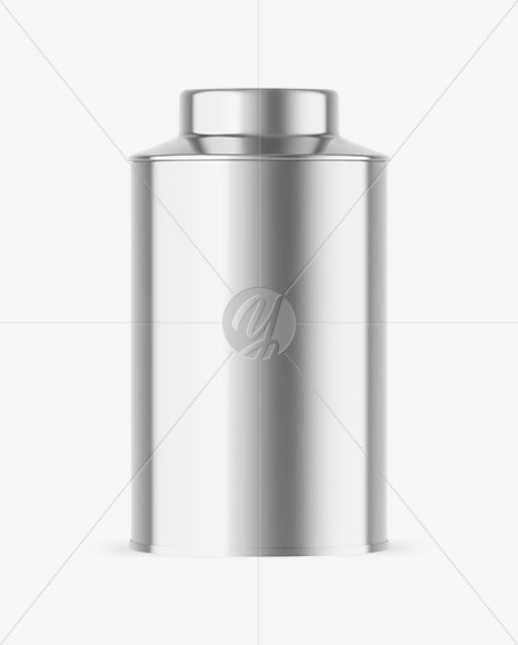 Metallic Tea Tin Can Mockup