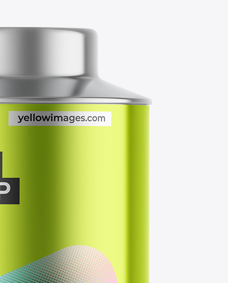 Metallic Tea Tin Can Mockup