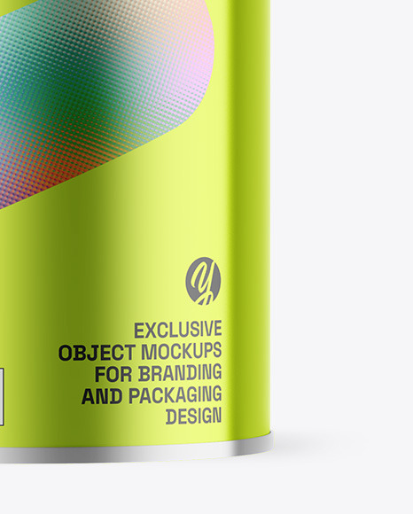 Metallic Tea Tin Can Mockup