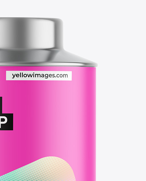 Matte Tea Tin Can Mockup