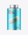 Matte Metallic Tea Tin Can Mockup