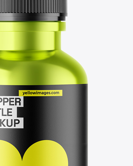 Metallic Dropper Bottle Mockup