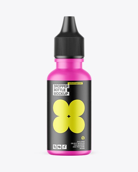 Matte Dropper Bottle Mockup