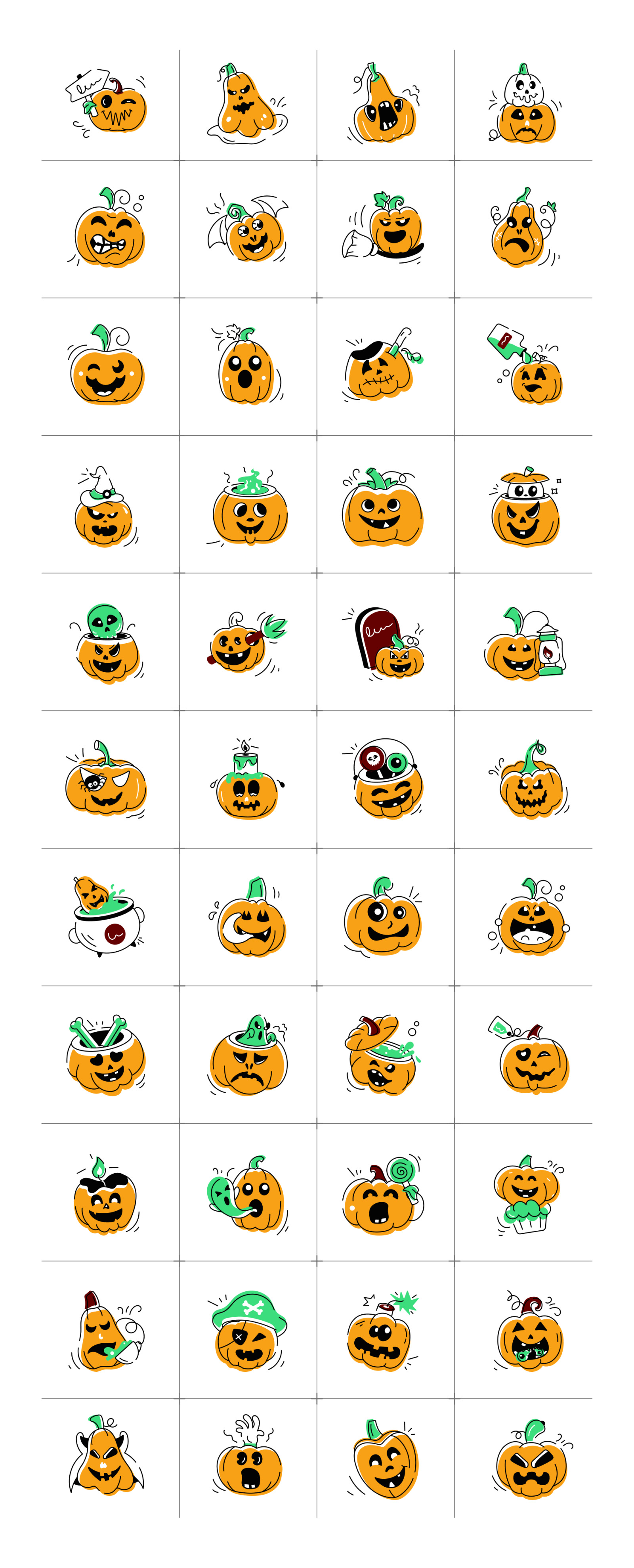 Animated Pumpkin Doodle Icons Animated Pumpkin Doodle Icons