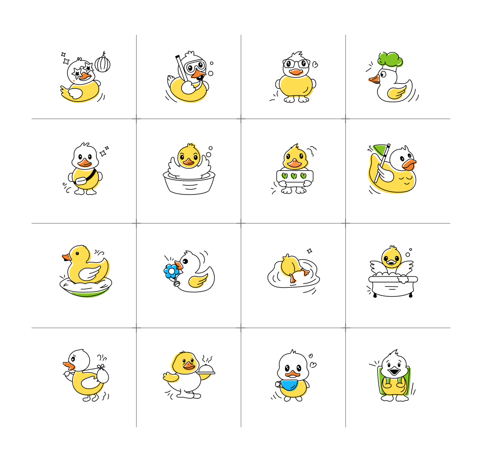 Duck Doodles Set Duck Doodles Set