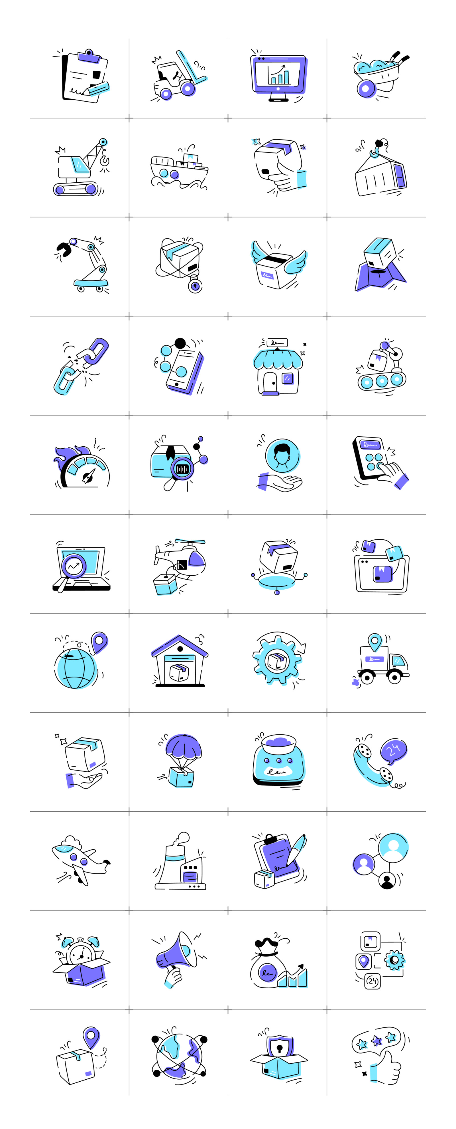 Animated Supply Chain Icons