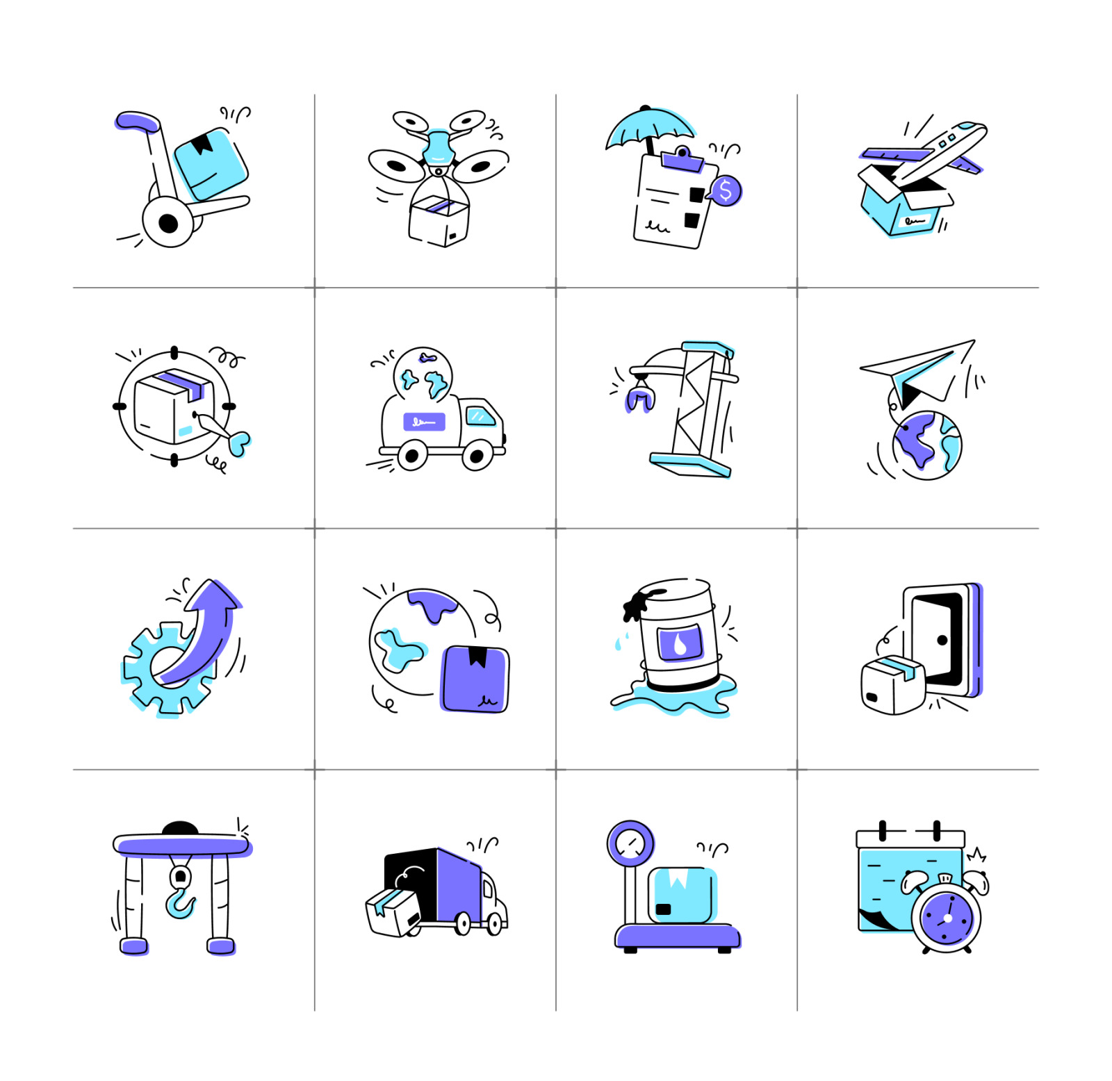 Animated Supply Chain Icons