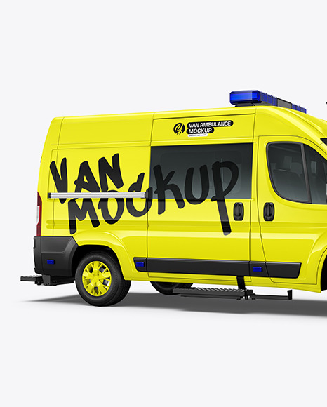 Van Ambulance Mockup - Side View