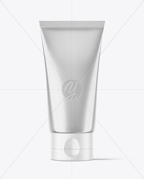 Metallic Cosmetic Tube w/ Flip Top Cap Mockup