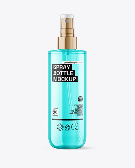 Clear Spray Bottle Mockup