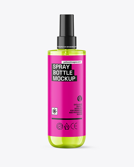 Clear Spray Bottle Mockup