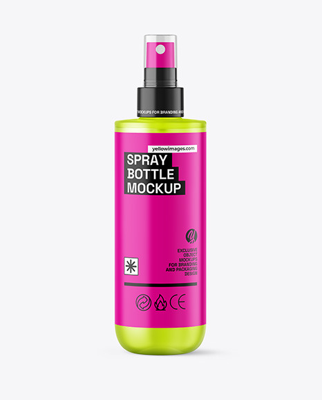 Frosted Spray Bottle Mockup