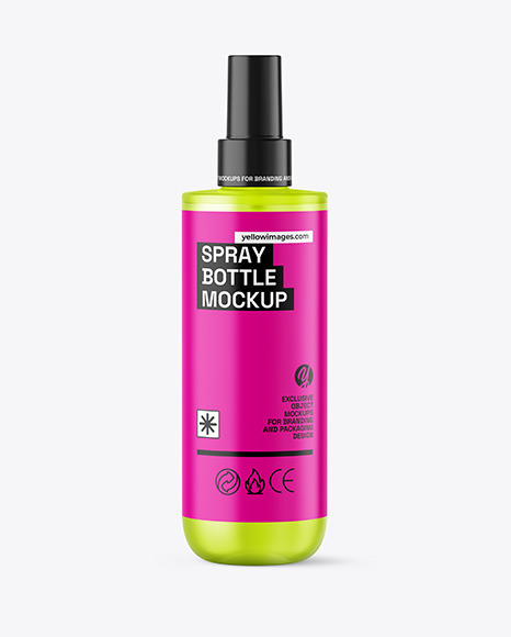 Frosted Spray Bottle Mockup