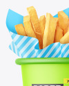 Paper Cup w/ French Fries Mockup