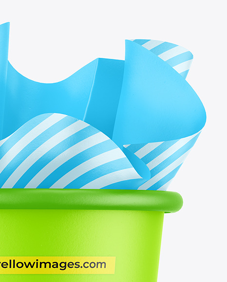 Paper Cup w/ French Fries Mockup