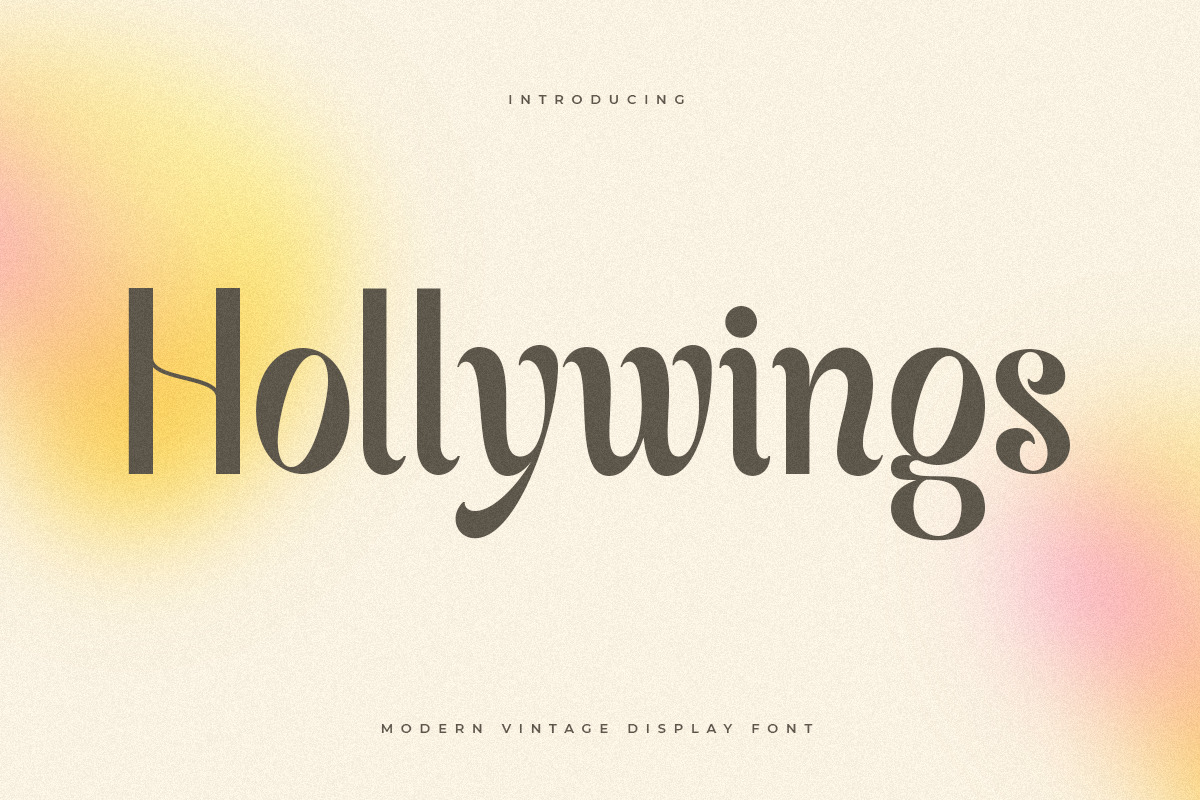 Hollywings - Modern Vintage Display Font Hollywings - Modern Vintage Display Font