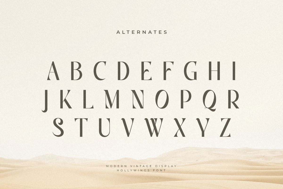 Hollywings - Modern Vintage Display Font Hollywings - Modern Vintage Display Font
