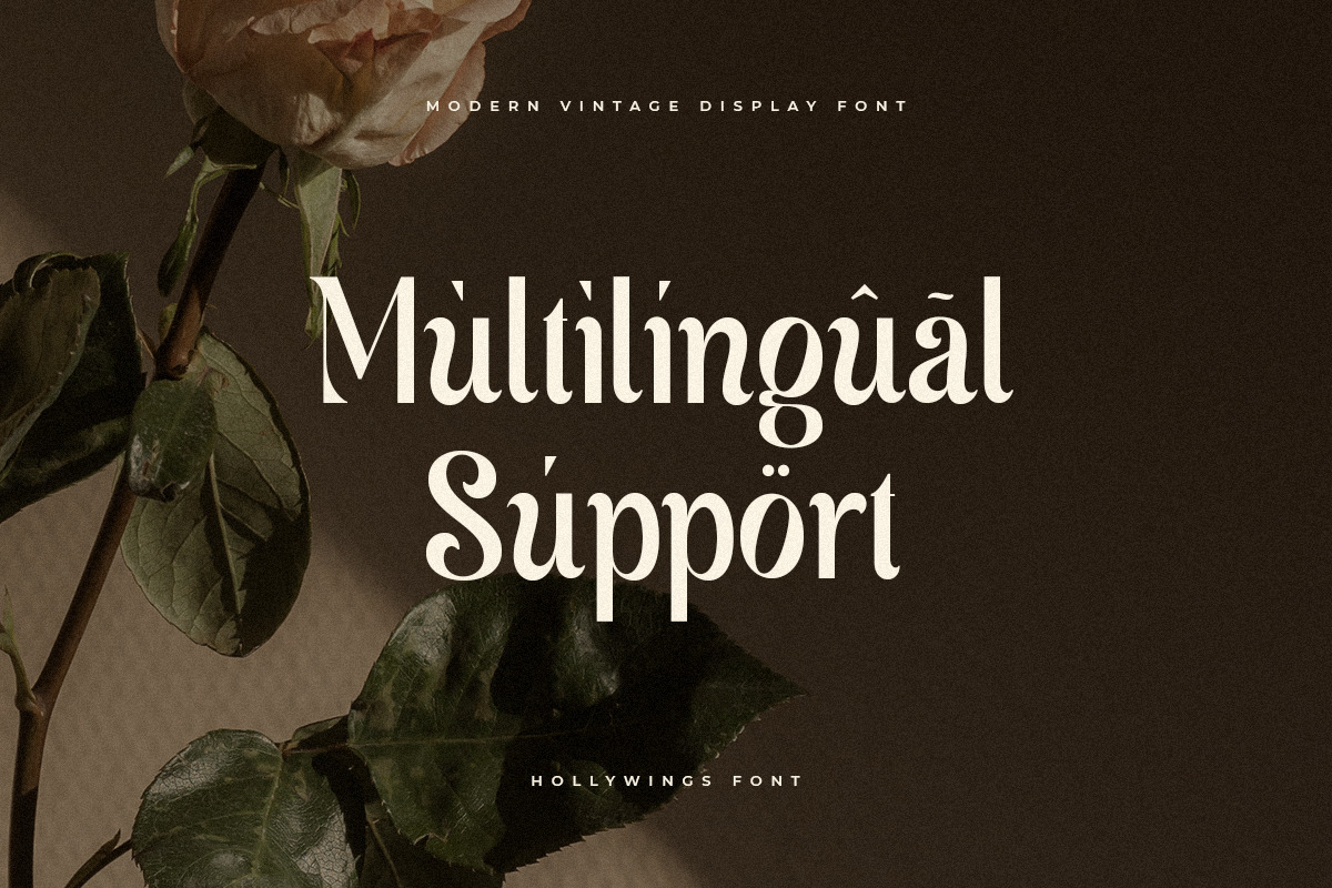 Hollywings - Modern Vintage Display Font Hollywings - Modern Vintage Display Font