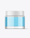 Clear Glass Cosmetic Jar Mockup