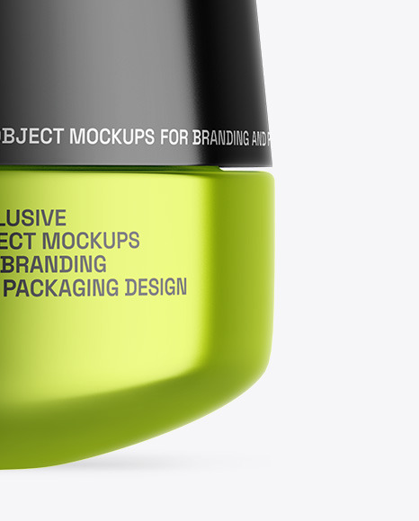 Metallic Cosmetic Jar Mockup